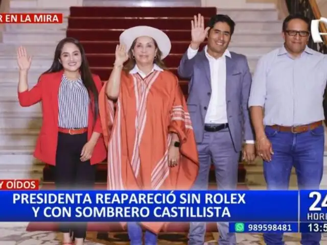 Dina Boluarte deja los Rolex: Presidenta reaparece con smart watch y sombrero "castillista"