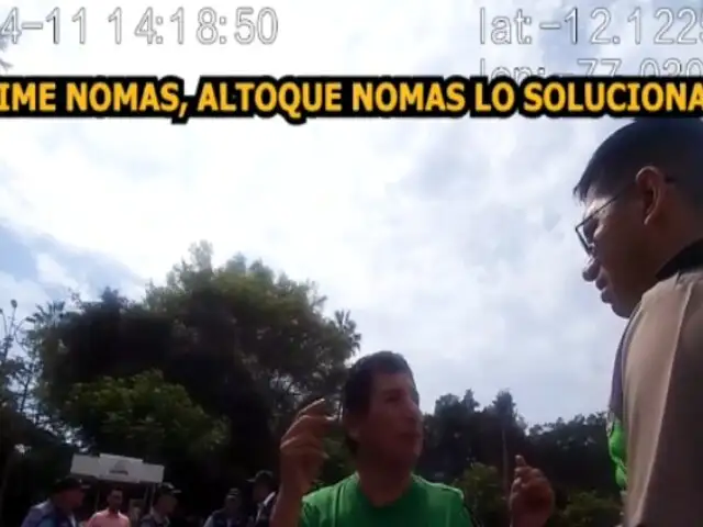 Miraflores: conductor realiza maniobras temerarias e intenta sobornar a la policía