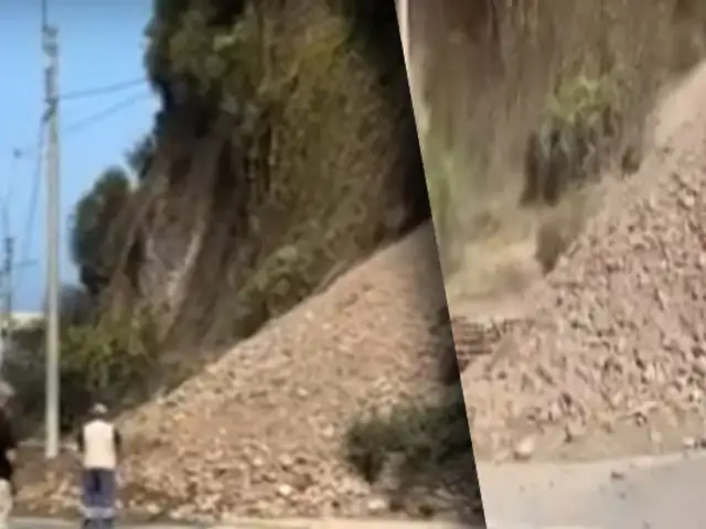 ¡Tome su precauciones!: Sismo de 4.8 provocó deslizamiento de piedras en la bajada Armendáriz