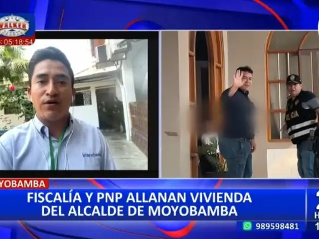 Fiscalía y PNP allanan vivienda del alcalde de Moyobamba