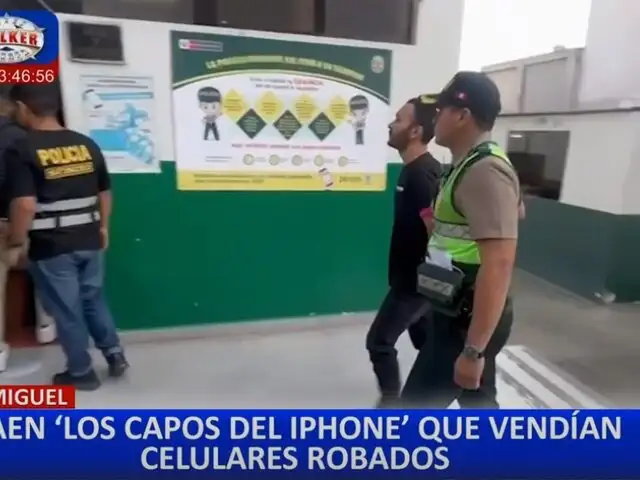 San Miguel: cae banda con decenas de celulares robados de alta gama