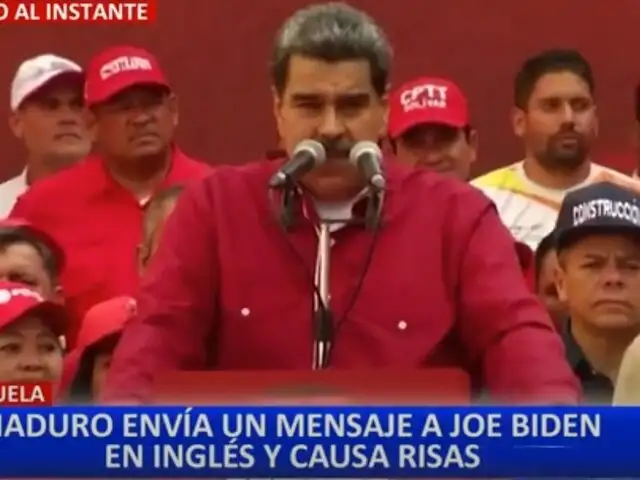 Maduro intenta comunicarse en inglés con Biden, pero termina en risas