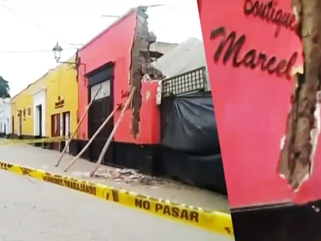 Seis heridos tras derrumbe de casona en pleno centro histórico de Trujillo