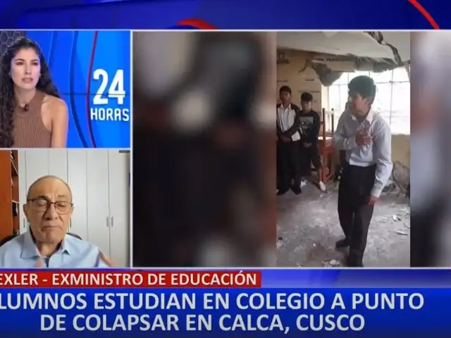 Exministro Vexler exige acciones ante mal estado de colegio en Cusco: "Pronied no sirve para nada"