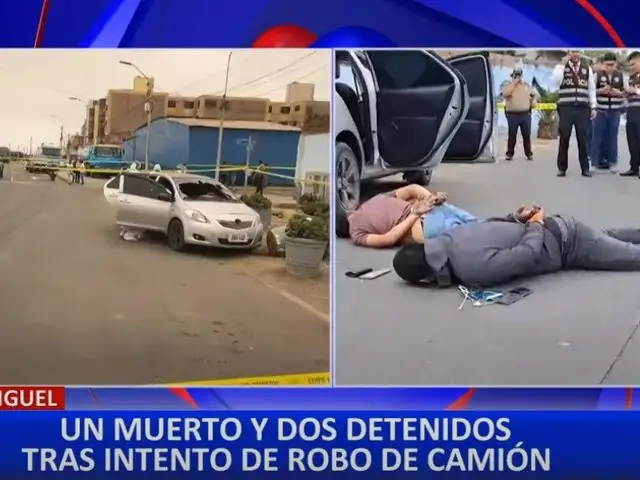 Balacera en San Miguel: un fallecido y dos detenidos en intento de robo a camión