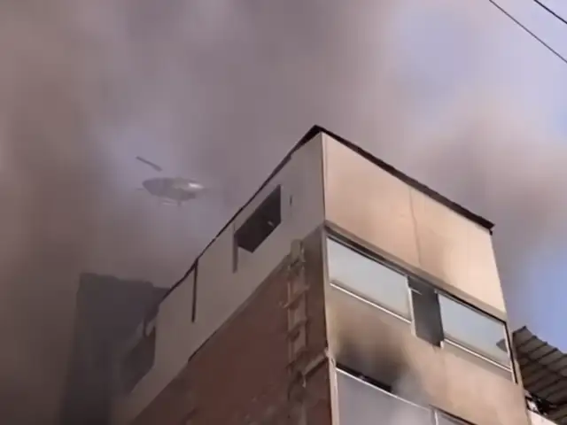 Incendio en Barrios Altos: nuevas imágenes de impresionante rescate en helicóptero