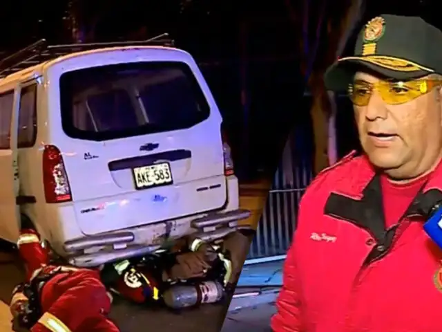 Miniván se despista en la avenida Javier Prado y deja un herido