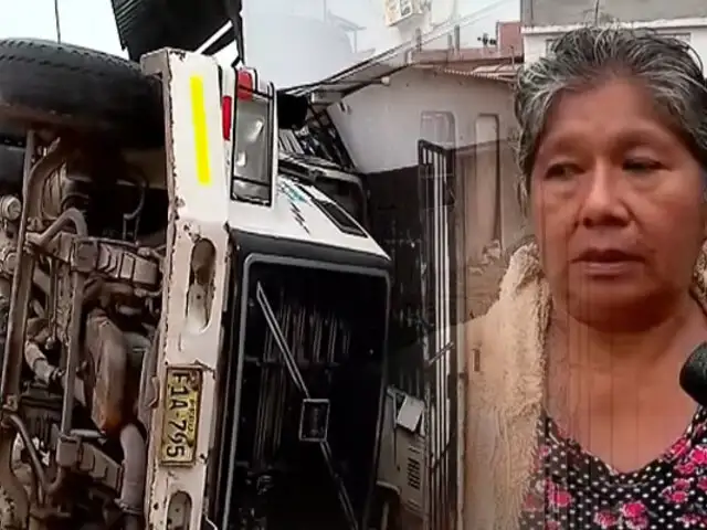 Camión vuelca contra vivienda y deja tres niñas heridas en VES