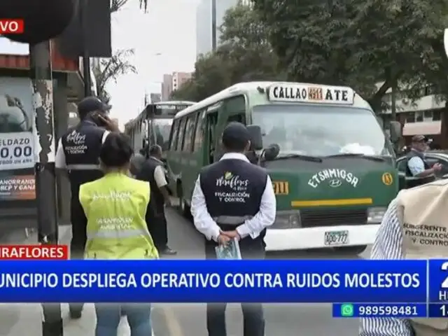 Miraflores: Deespliegan operativo contra ruidos molestos
