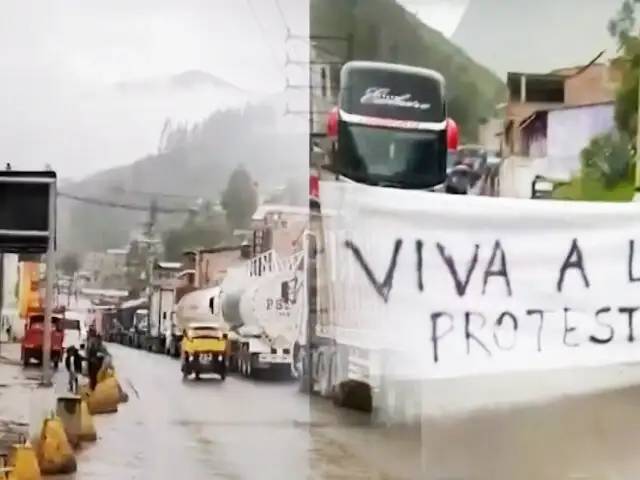 Pobladores bloquean la carretera central por exigencias de la vía en mal estado en Huánuco