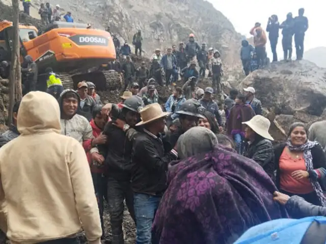 Tras 12 horas de tensión: rescatan mineros atrapados tras deslizamiento de tierra en La Libertad