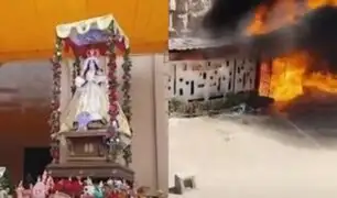 Santuario de Virgen de Chapi termina en llamas durante su celebración anual en Arequipa