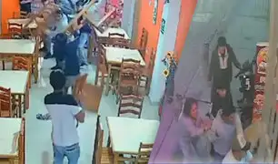 Grupo de jóvenes se pelean en discoteca y terminan destruyendo una pollería en Cajamarca