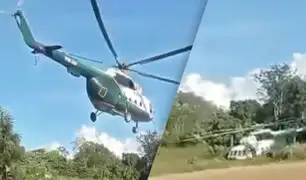 Helicóptero de la PNP no pudo despegar con normalidad y se precipita a tierra