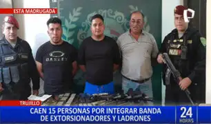 Trujillo: detienen a 15 personas integrantes de la banda ‘Los Compadres Nueva Generación’