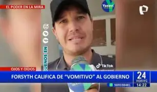 George Forsyth califica de "vomitivo" al gobierno de Dina Boluarte