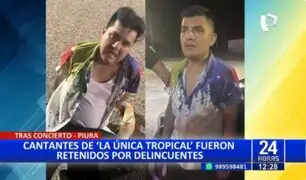 Cantantes de grupo de cumbia fueron retenidos por delincuentes tras concierto en Tambogrande