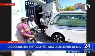 Tragedia en Ayacucho: Deudos reciben restos de familiares víctimas de despiste de bus