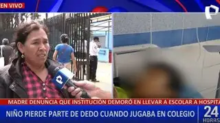 Villa María del Triunfo: niño pierde parte de su dedo anular en colegio