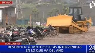 Municipio de Magdalena destruye motocicletas incautadas por falta de documentación