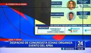 Despacho de congresista Gladys Echaíz organiza evento del partido Aprista