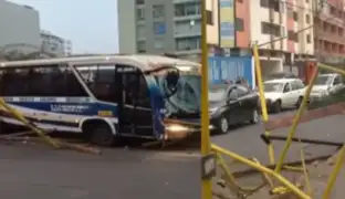 Breña: bus se despista y destroza paradero en avenida Brasil