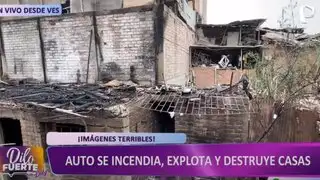 Villa el Salvador: familias enfrentadas por explosión de auto tras voraz incendio