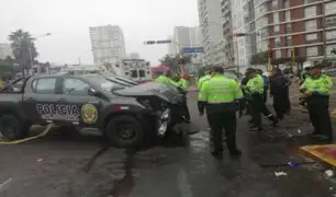 Avenida Brasil: Choque entre patrullero policial y ambulancia deja cinco heridos