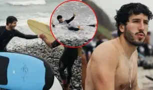 Sebastián Yatra en Lima: cantante colombiano se luce surfeando en las playas de Miraflores