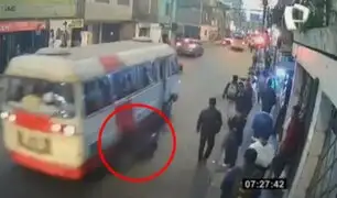 Imprudencia en SJL: cúster atropella a joven que intentó subir al vehículo en Zárate