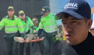 ¡Se lanzaron hasta bombardas!: Gremios de construcción civil se enfrentan por obra de un colegio en Junín