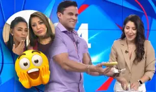 Christian Domínguez le lleva EN VIVO pastel de papa a Paola Moreno: ¿Cuál fue la reacción de Karla Tarazona?