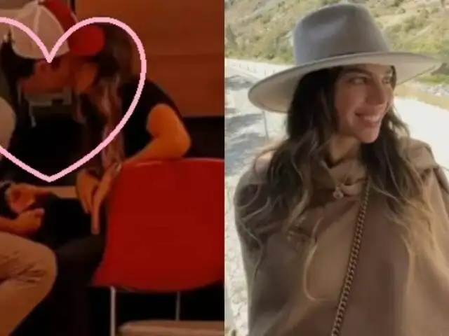 Alondra García Miró y su novio millonario son captados por primera vez besándose en viaje a Cusco