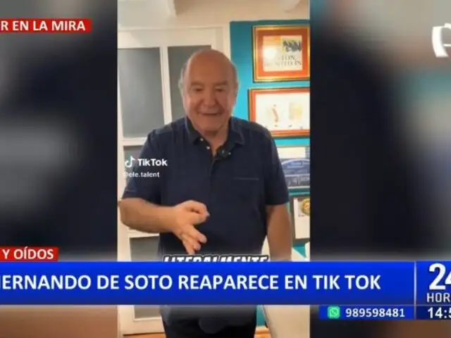 Hernando de Soto reaparece en TikTok: "En el colegio era el último de mi clase"