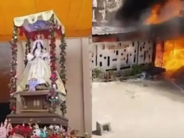 Santuario de Virgen de Chapi termina en llamas durante su celebración anual