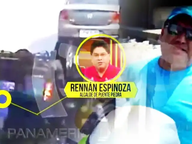 ¡Exclusivo! La fuga del alcalde Rennán Espinoza: imágenes exclusivas del burgomaestre rescatado por la puerta del conductor