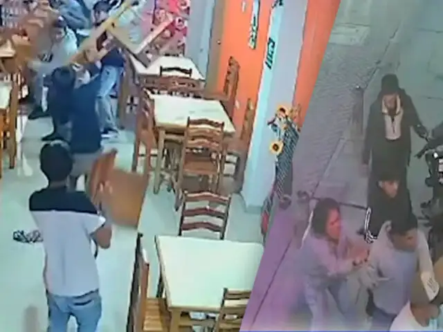 Grupo de jóvenes se pelean en discoteca y terminan destruyendo una pollería en Cajamarca