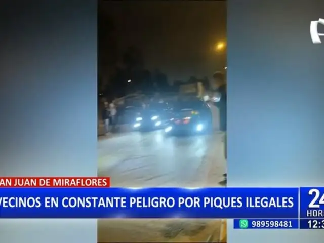 SJM: Vecinos denuncian constantes piques ilegales de autos y motos en la avenida Pedro Miotta