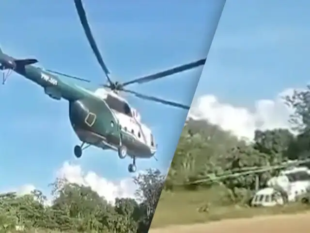 Helicóptero de la PNP no pudo despegar con normalidad y se precipita a tierra