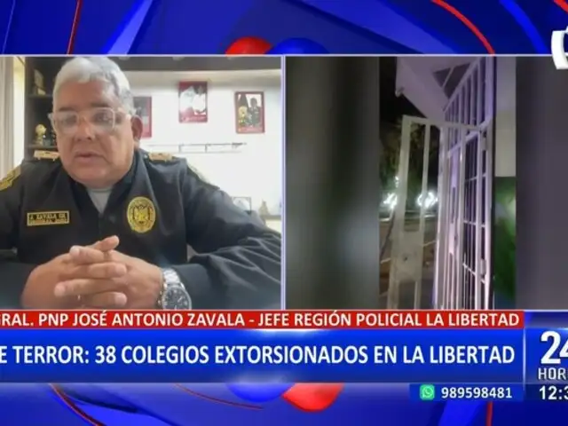 Jefe policial de La Libertad asegura que menores de edad están detrás de atentados en colegios de Trujillo