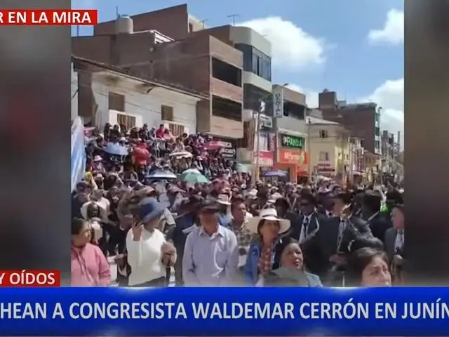 Congresista Waldemar Cerrón es abucheado en visita a Junín