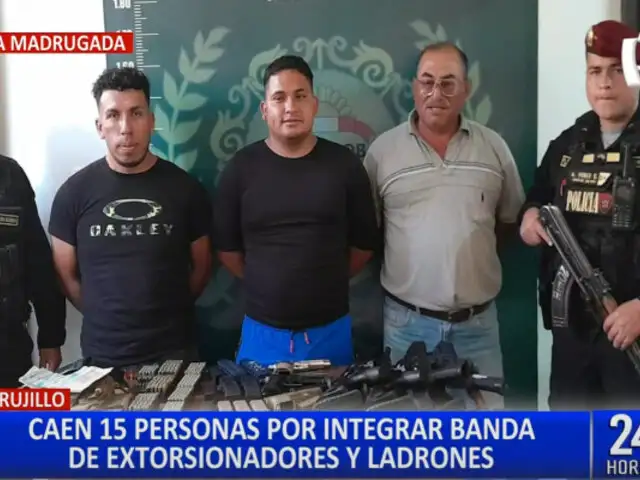 Trujillo: detienen a 15 personas integrantes de la banda ‘Los Compadres Nueva Generación’