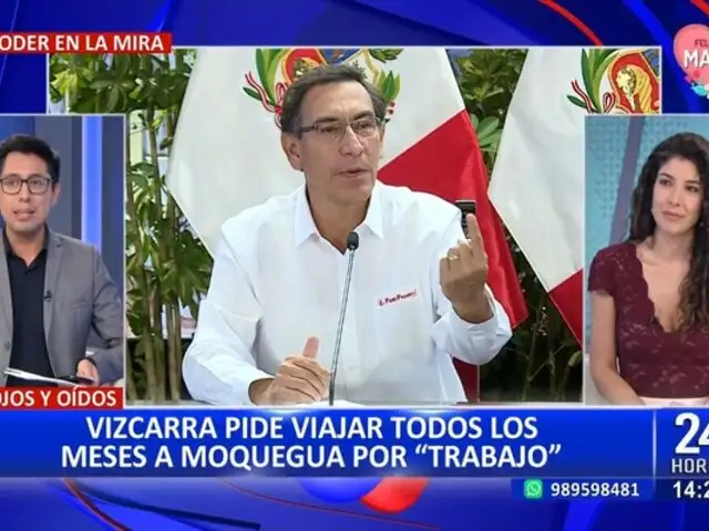 Martín Vizcarra: expresidente pide al Poder Judicial viajar a Moquegua por unos meses