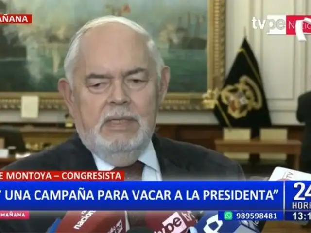 Jorge Montoya asegura que  "hay una campaña para vacar a la presidenta"