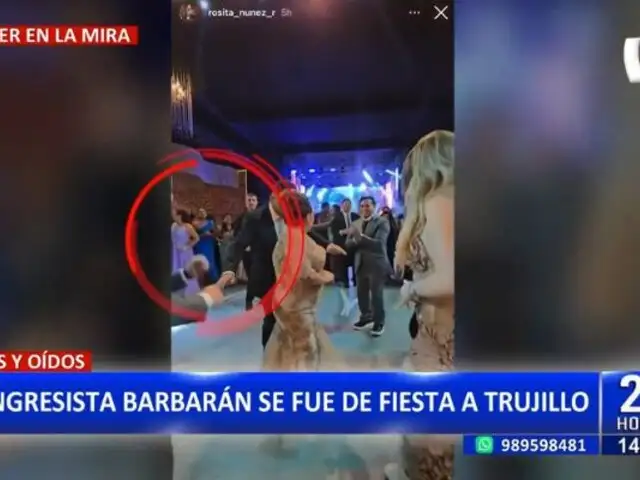 A ritmo del Grupo 5: Congresista Rosangella Barbarán se fue de fiesta a Trujillo
