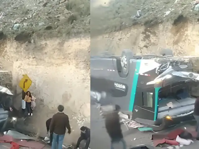 Tragedia en Ayacucho:  despiste de bus interprovincial deja varios heridos