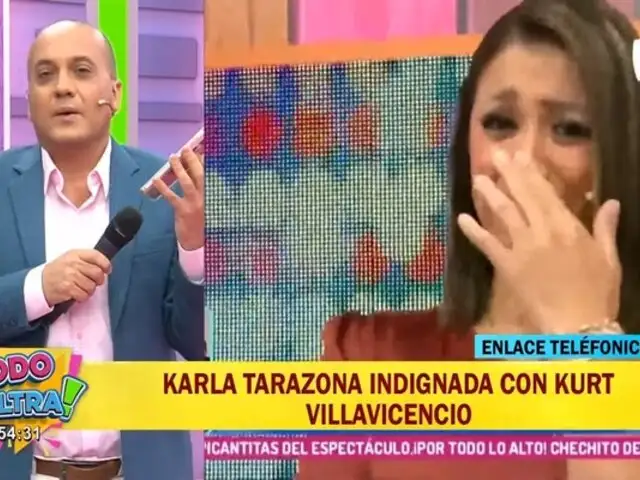 Karla Tarazona encara EN VIVO a Kurt Villavicencio: "Estoy cansada de que te hagas la víctima"