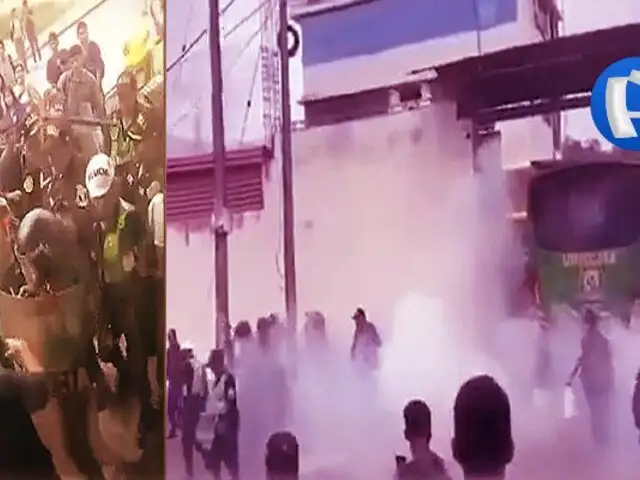 Chanchamayo: estudiantes fueron dispersados con bombas lacrimógenas por la policía