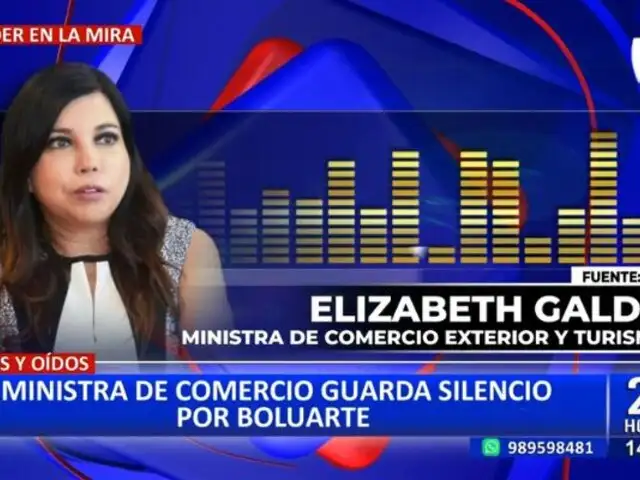 Ministra Galdo defiende a Boluarte, pero se niega a responder si "pondría las manos al fuego por ella"