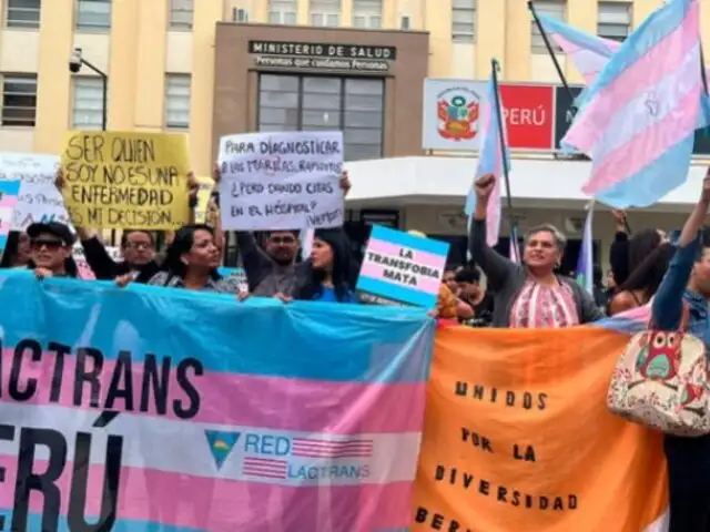 Comunidad LGTBI+ protesta por decreto del Minsa que califica como enfermedad la transexualidad